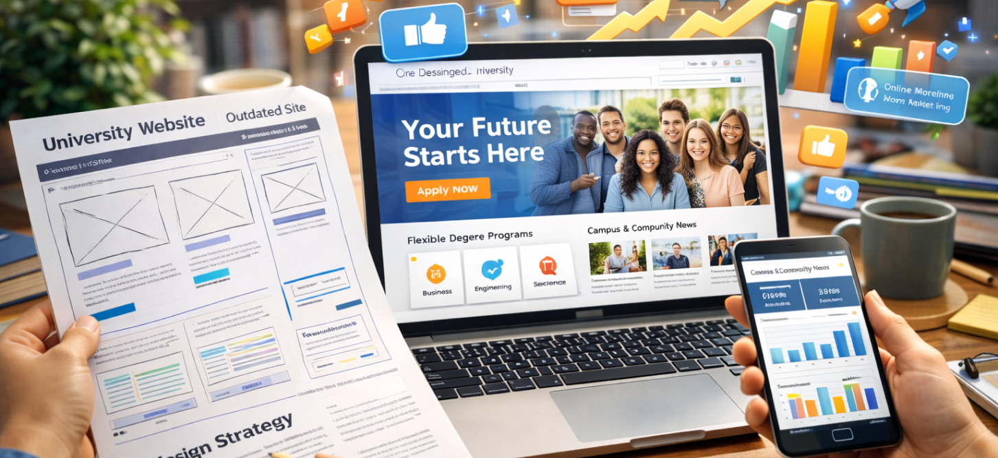 Website Redesign for Universities: From Outdated to Enrollment Magnet
